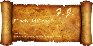 Flach József névjegykártya